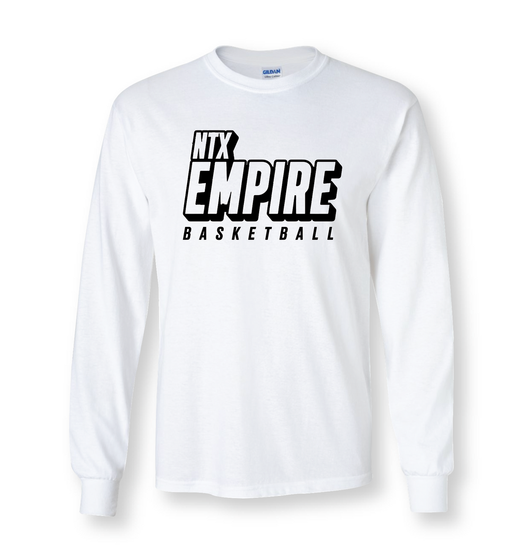 Cut Throat LS Crew in White